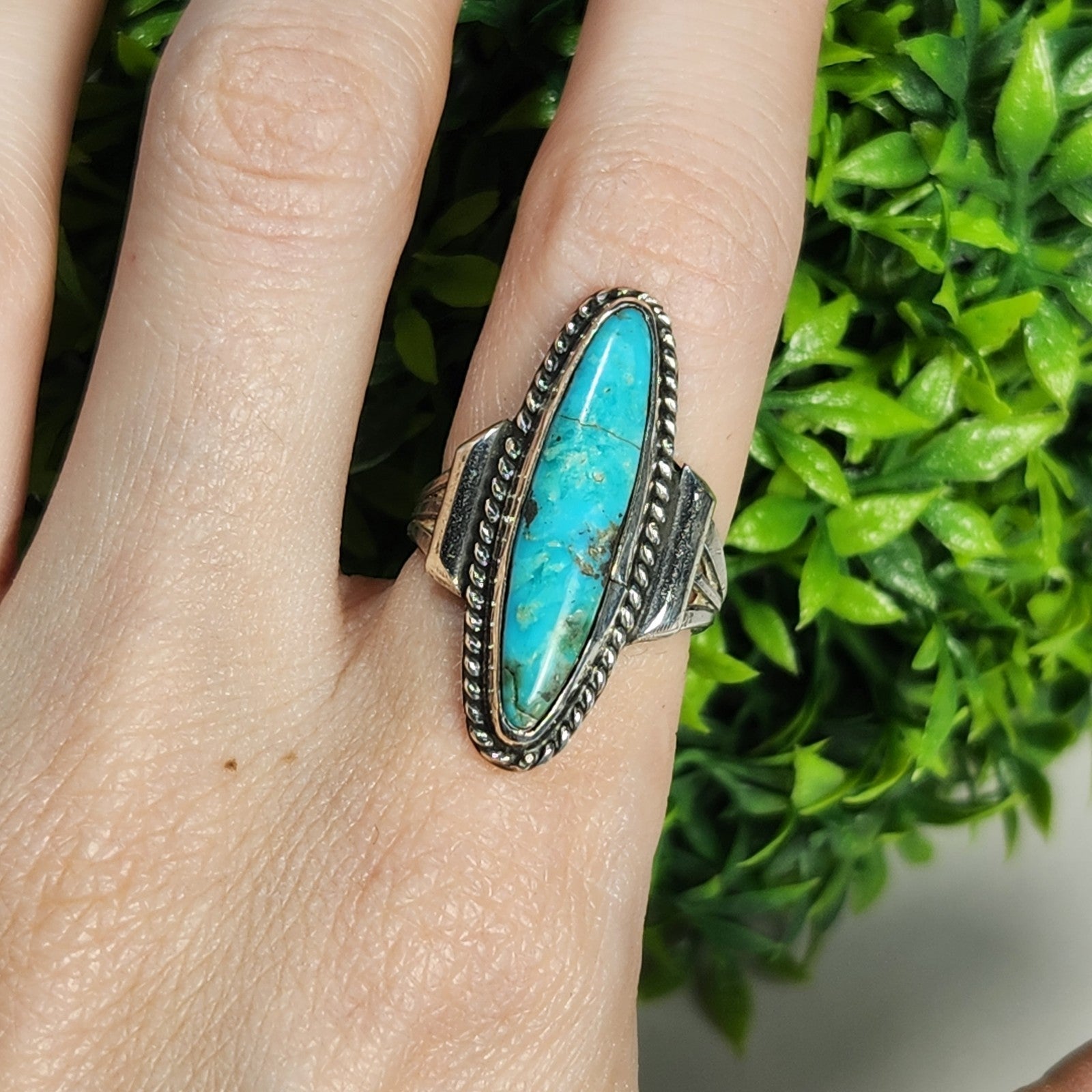 925 Sterling Silver Turquoise good